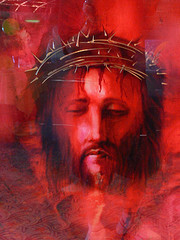 Religious picture on 7th-grader’s notebook
