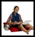 Young student with workbook